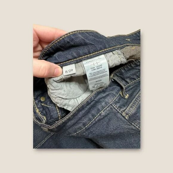 Habitual Pintuck Straight Leg Jeans Dark Blue Size 8 - Picture 6 of 6